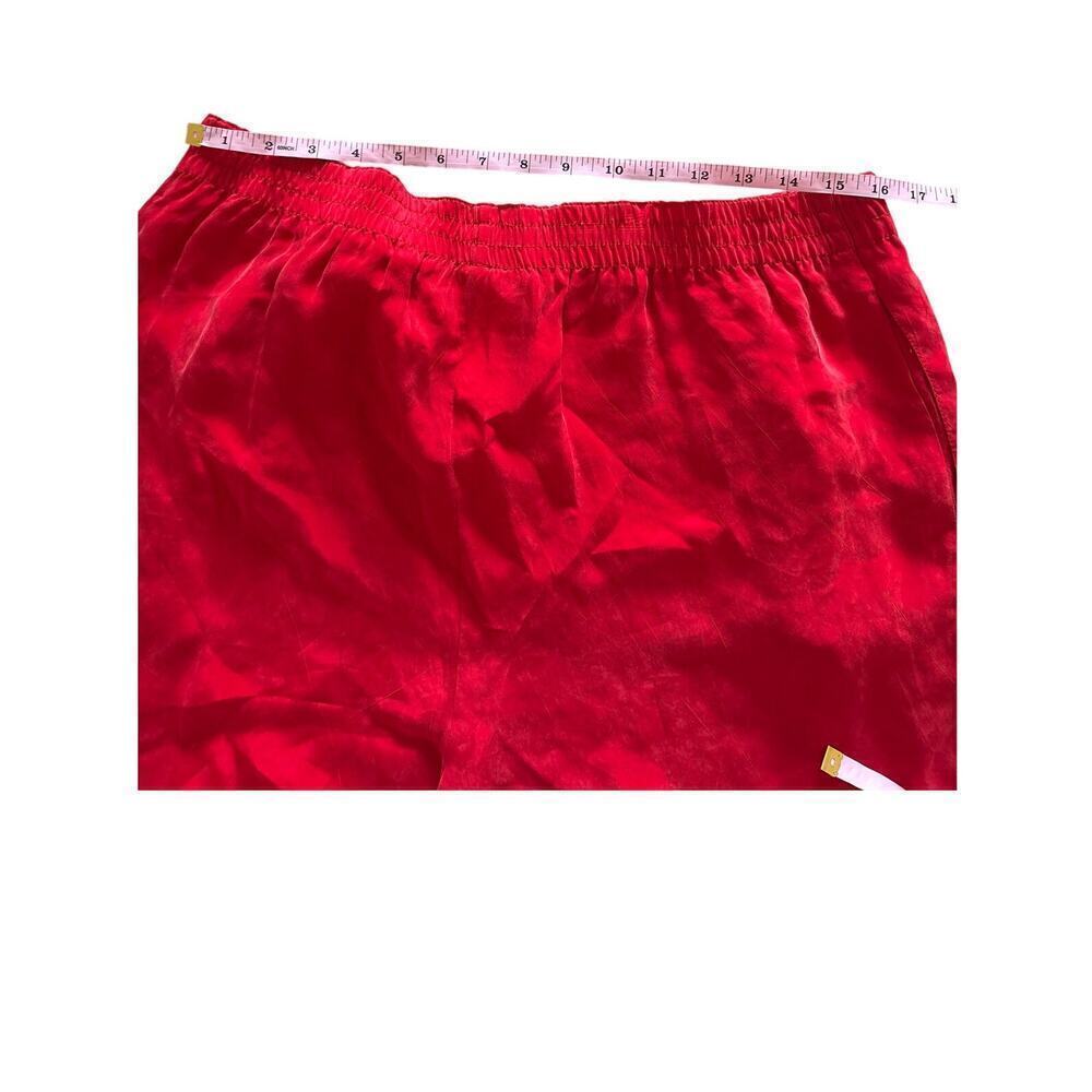 Vintage Carole Little Red Rayon Pants (Silk Feel) - Size 12 - Picture 4 of 5
